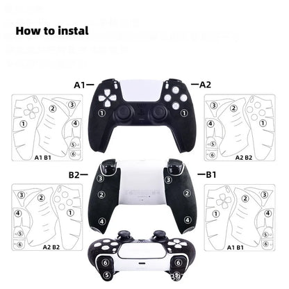 Nuevos accesorios para el mando de PS5/DualSense Edge, de piel de ante, absorbente del sudor, suave al tacto, adhesivo antideslizante.