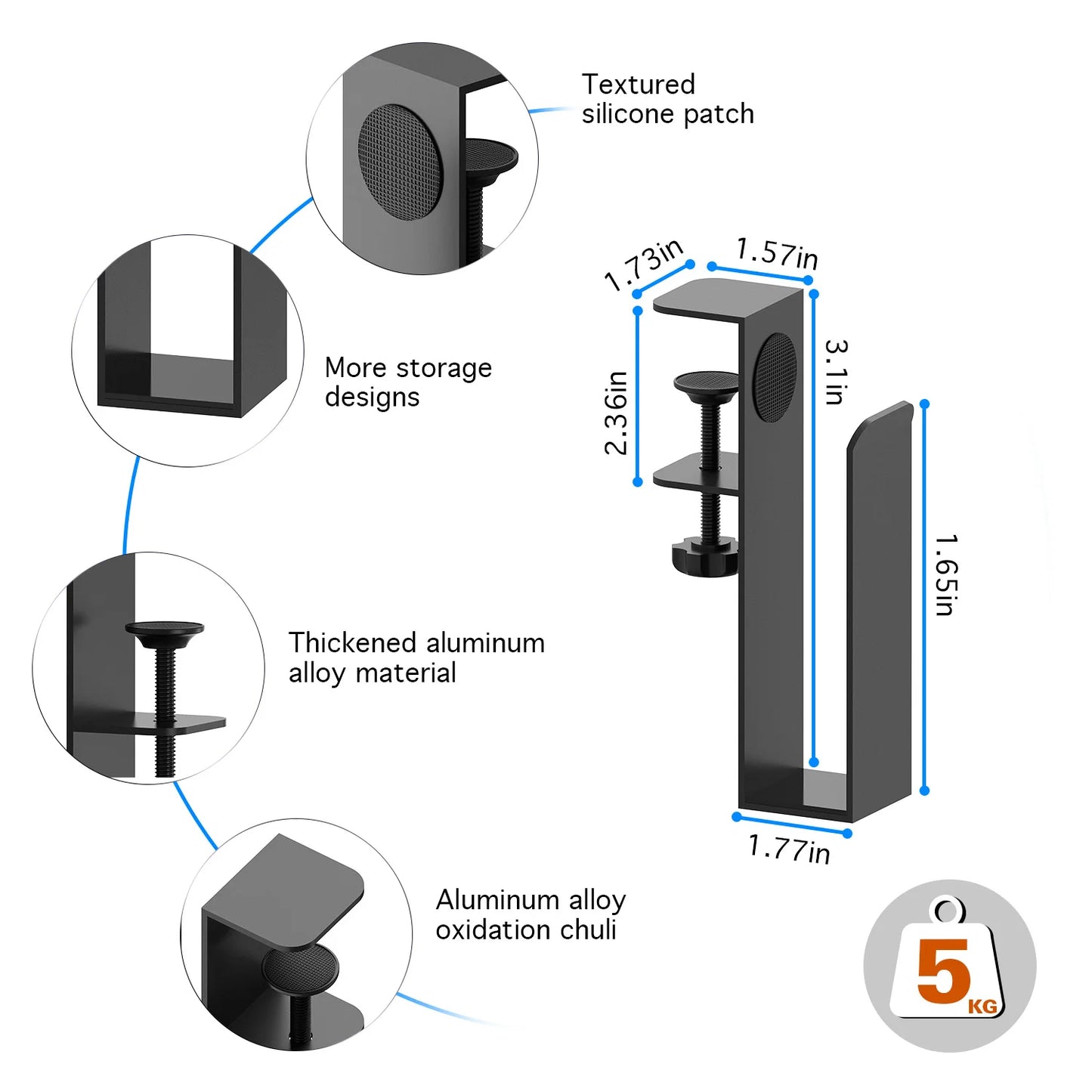 Mesa auxiliar con soporte para portátil, organizador de escritorio para iPad y tablet, ideal para oficina y hogar.