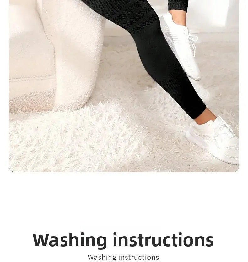 Pantalones de yoga de punto sin costuras de cintura alta para mujer, pantalones ajustados de fitness, pantalones deportivos de nueve puntos para correr, pantalones de gimnasio, realce de glúteos.