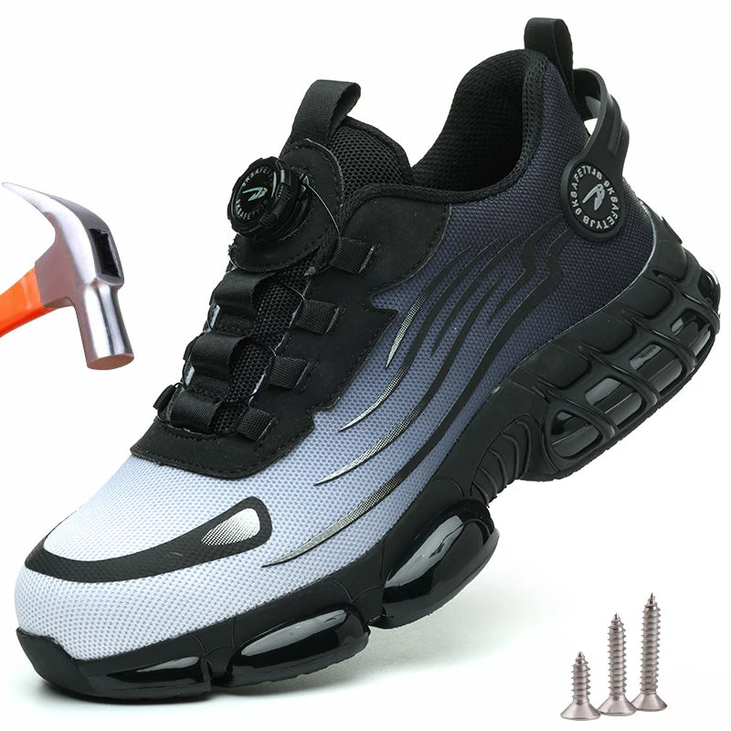 Work Safety Shoes Men Women Steel Toe Sneakers Air Cushion Indestructible Security Protection Safety Boots Size 47 48 Footwear