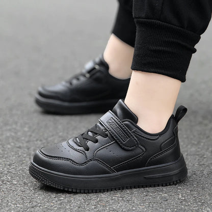 Zapatillas deportivas blancas de moda para niños 2025, calzado deportivo informal para niños y niñas, antideslizantes, para exteriores, cómodas para caminar.