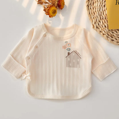 Ropa de verano para bebé recién nacido (2025): camiseta de algodón transpirable con media espalda para bebé de 0 a 3 meses.