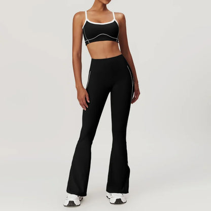 Conjunto deportivo de yoga FUBEIKE para mujer, de verano, color nude, ajustado, con espalda descubierta, ideal para gimnasio, ropa deportiva para mujer, para correr al aire libre.