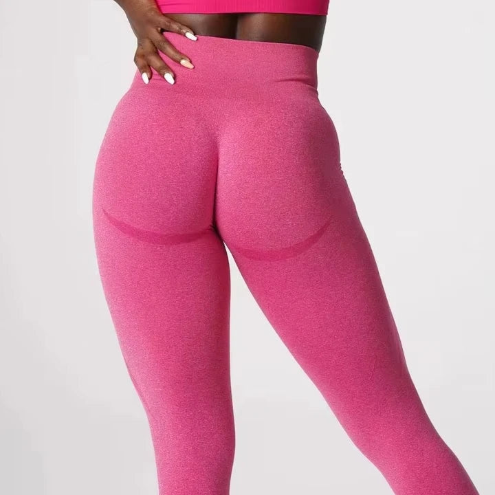 Nuevas mallas deportivas sin costuras con estampado moteado de contorno para mujer, suaves, para entrenamiento, fitness, yoga, cintura alta, ropa de gimnasio.