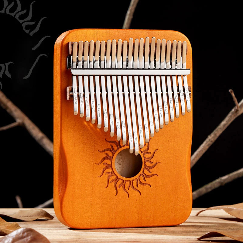 Hluru - Kalimba de arce de 21 teclas, piano de pulgar de 17 teclas, piano de dedo portátil para principiantes, regalo Mbira para niños y adultos