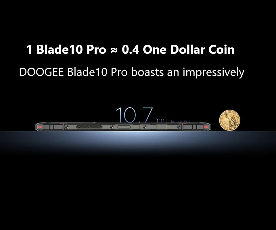 DOOGEE Blade 10 Pro (2024), teléfono móvil resistente con Android 14, 16 GB de almacenamiento + 256 GB (2 TB), pantalla HD+ de 6,56 pulgadas, batería de 5150 mAh.