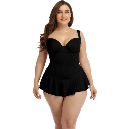 Traje de baño de talla grande para mujer, modelo 2025. Elegante conjunto de bikini para mujer, ideal para nadar. Traje de baño sexy para mujeres con curvas. Traje de baño de una pieza.