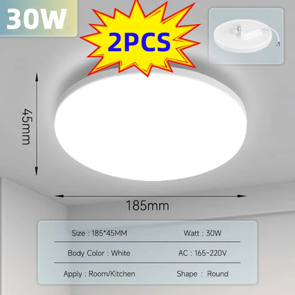 Lámpara de techo LED moderna de 15 W, 20 W, 30 W y 50 W para sala de estar, dormitorio, cocina, iluminación interior.