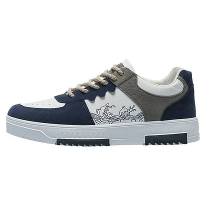 Zapatos de hombre versátiles de suela gruesa y modernos, primavera 2024, nuevos estilos, transpirables, blancos, informales, deportivos, calzado de hombre sin cuero.