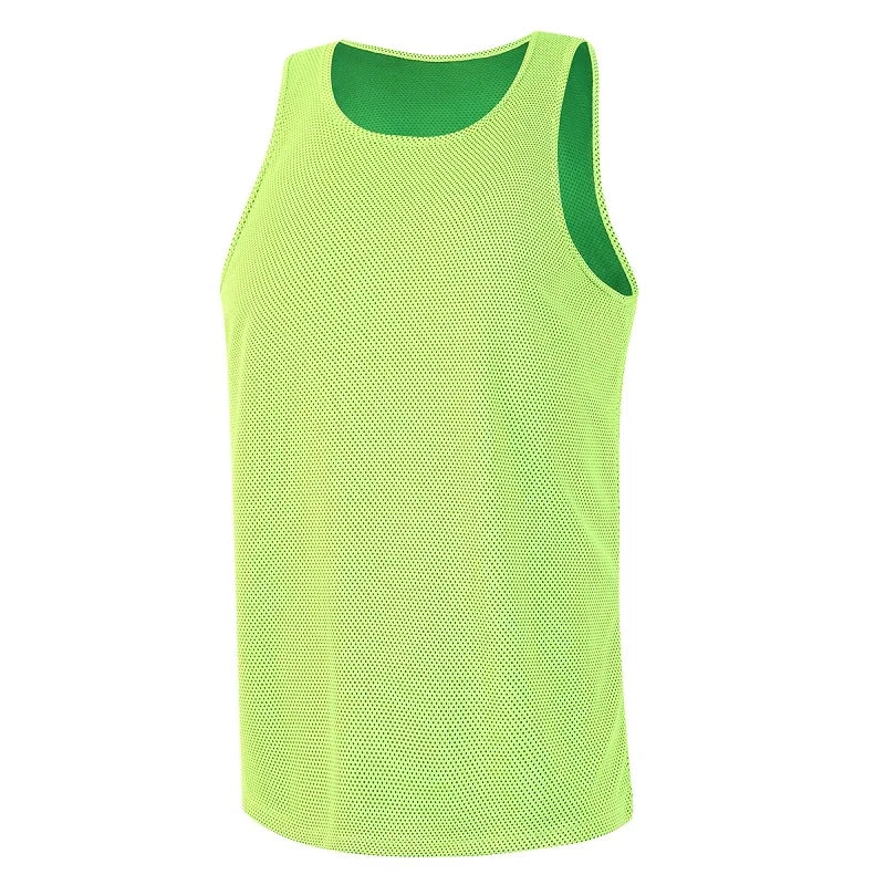 Chaleco deportivo, traje de entrenamiento sin mangas para correr, suelto, de secado rápido para hombres, top profesional transpirable y que absorbe el sudor