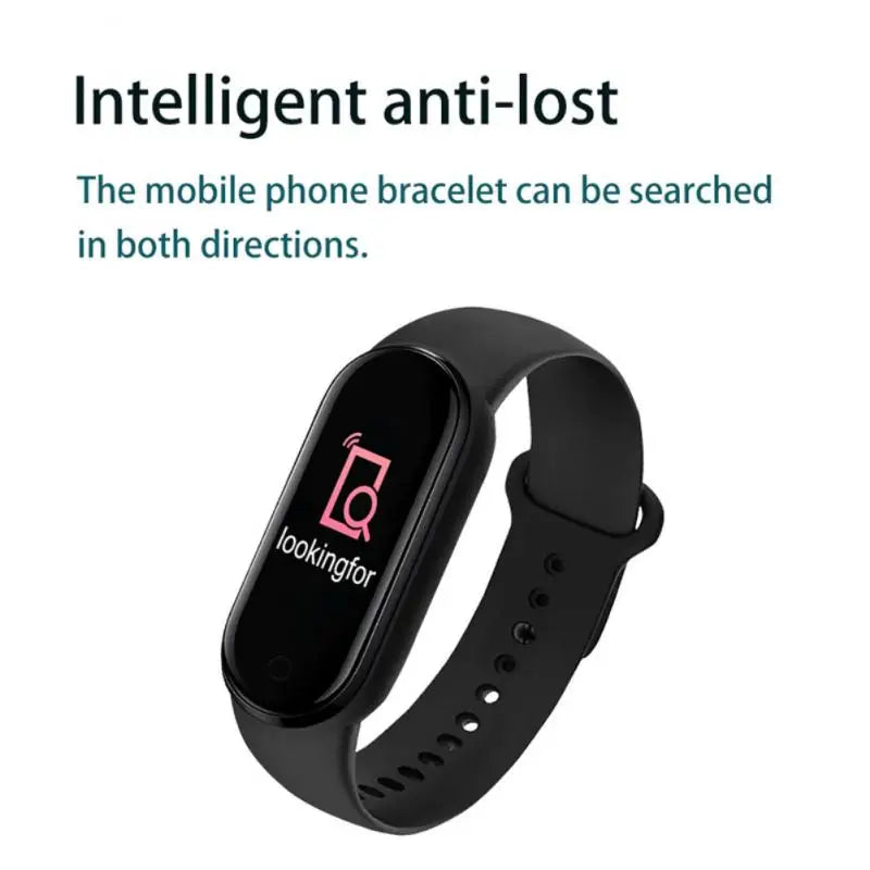 Reloj inteligente M6 para hombre y mujer, pulsera deportiva con control del ritmo cardíaco y de la presión arterial, resistente al agua y multifunción.