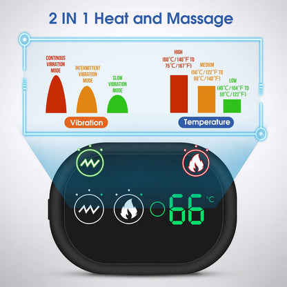 Masajeador de hombros con calefacción eléctrica, soporte para espalda y hombros con calefacción, cinturón de masaje de hombros con calefacción ajustable para la relajación muscular del brazo.