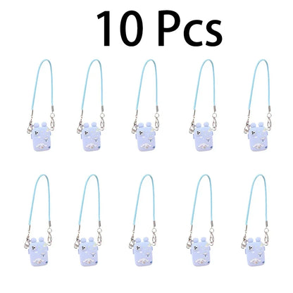 Accesorios para Labubu Accesorios para Crybaby Bolso para cámara de teléfono estilo dibujos animados Accesorios para muñecos de peluche Colgante Abanico Regalo de cumpleaños