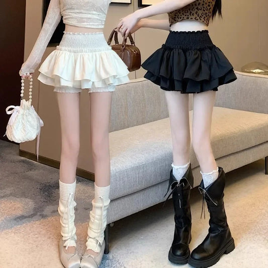 Minivestido estilo ballet con diseño adelgazante de cintura alta para mujer, recién llegado, verano 2024, versión coreana, falda de pastel picante dulce