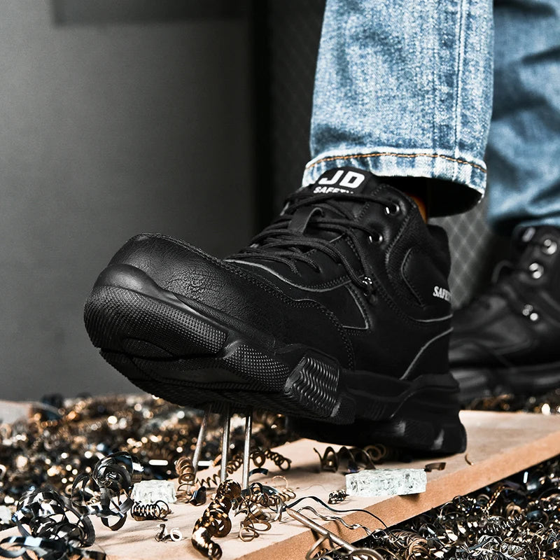 Zapatos de trabajo de seguridad unisex con puntera de acero, transpirables, antiaplastamiento, antipinchazos, calzado de protección laboral para hombres y mujeres, zapatillas, botas de seguridad.