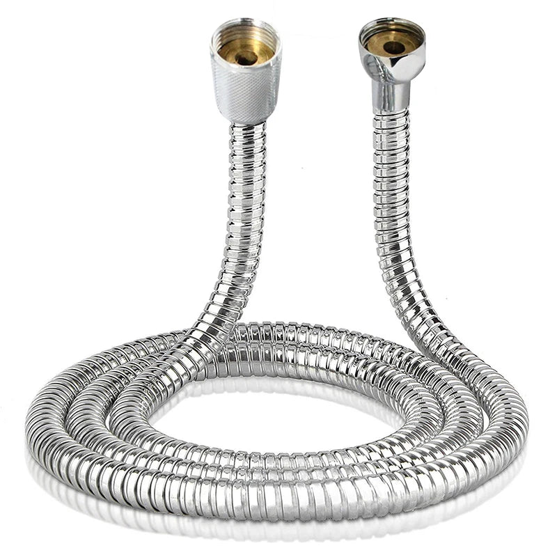 Manguera de ducha flexible de acero inoxidable, larga, para baño, extensión de manguera de agua, tubería de plomería, tubo de tracción, accesorios de baño