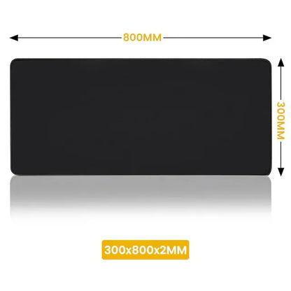 Alfombrilla de ratón XXL negra para gamer, alfombrilla de escritorio para ordenador, 900 x 400 cm, para teclado, anime, oficina, tapete de juego, kawaii, extendida