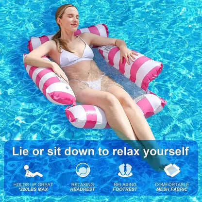 Sofá acuático para natación, hamaca inflable, colchón inflable flotante para agua, accesorios para fiesta en la piscina, playa, juego acuático, cama flotante C