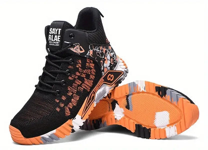 Zapatos de seguridad de caña alta con punta de acero para hombre y mujer, botas de seguridad indestructibles y antigolpes.