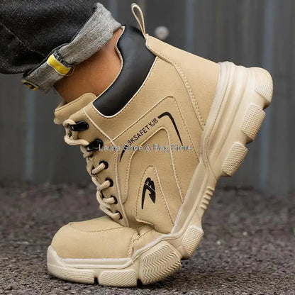 Botas de seguridad protectoras, zapatos de seguridad laboral, botas de seguridad de invierno para hombre, zapatos de trabajo antiperforación, botas de trabajo con punta de acero, indestructibles.