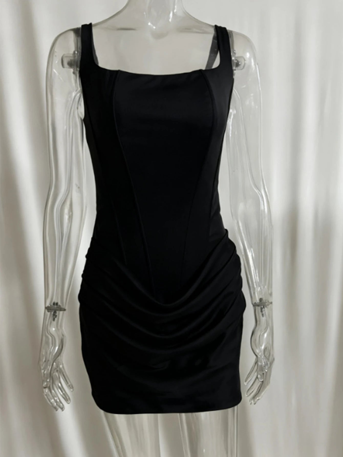 Sexy backless slip folds white summer dress women elegant birthday party dresses woman bodycon evening short dresses vestidos