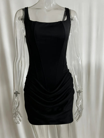 Sexy backless slip folds white summer dress women elegant birthday party dresses woman bodycon evening short dresses vestidos