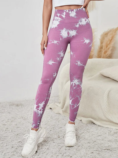 Leggings deportivas para mujer, pantalones de yoga sin costuras con estampado tie-dye de 47 colores, mallas para correr, fitness, cintura alta, para gimnasio y entrenamiento.
