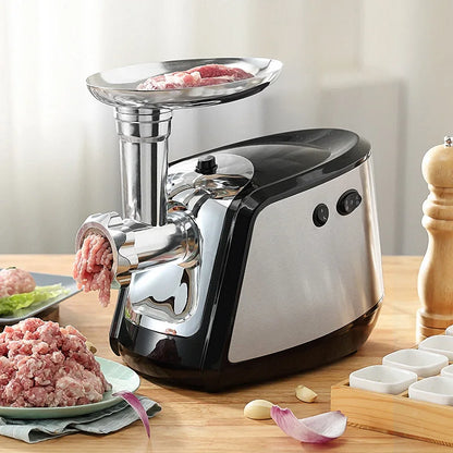Máquina trituradora de carne multifuncional, picadora de carne eléctrica doméstica, mezcladora y agitadora de carne