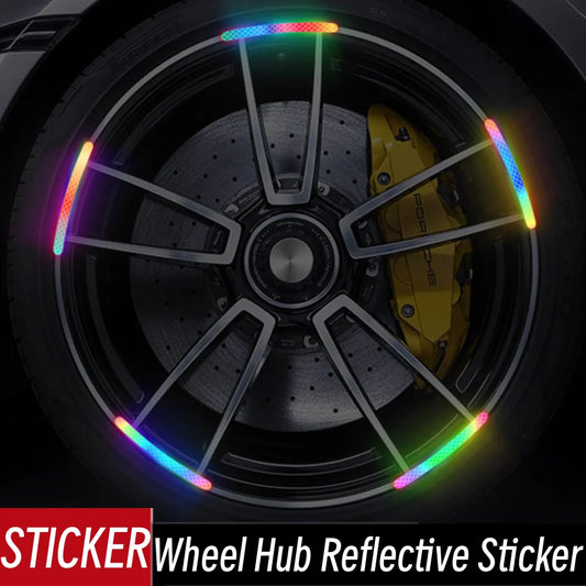 Cinta adhesiva de advertencia de apertura de seguridad con rayas reflectantes para buje de rueda universal de coche, accesorio exterior