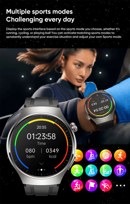 LIGE - Reloj inteligente para hombre Xiaomi ECG+PPG, resistente al agua, con Bluetooth, llamadas, Android IOS, monitor de salud, pantalla AMOLED HD
