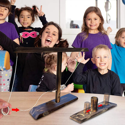 Juegos de lanzamiento de aros para niños y adultos, juegos de beber para fiestas en casa, juegos de mesa de madera rápidos y portátiles, paquete de escalera de chupitos, bares al aire libre
