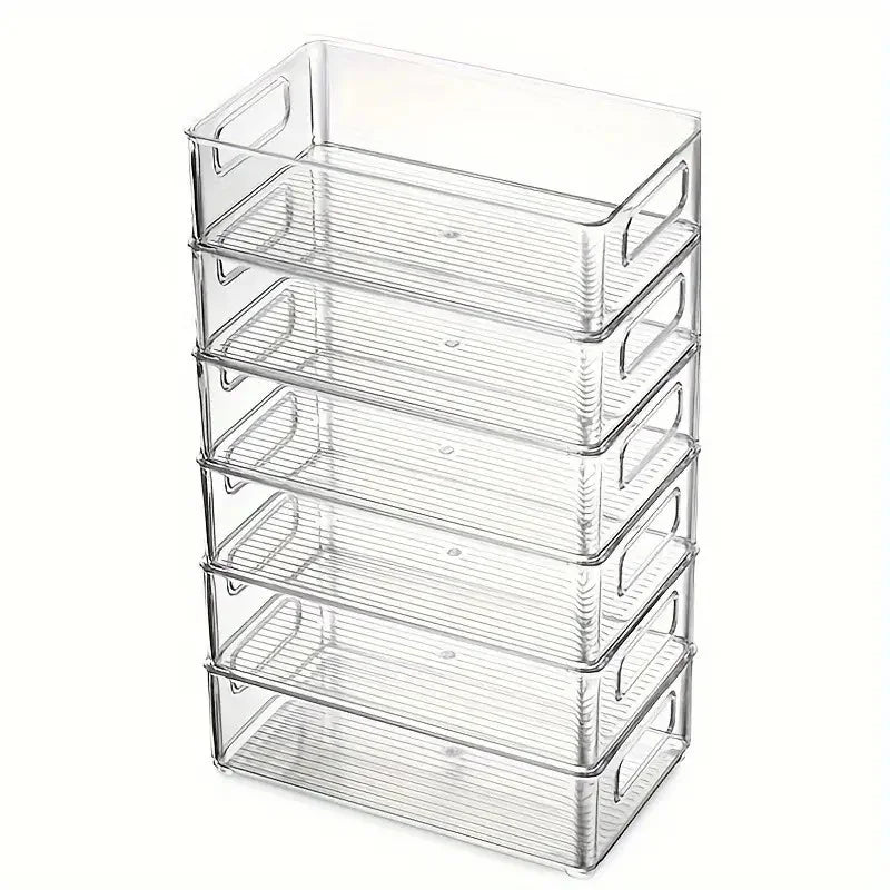 Organizadores de refrigerador transparentes, duraderos, fáciles de limpiar, multifuncionales, para almacenar alimentos, frutas, verduras, carnes, etc.