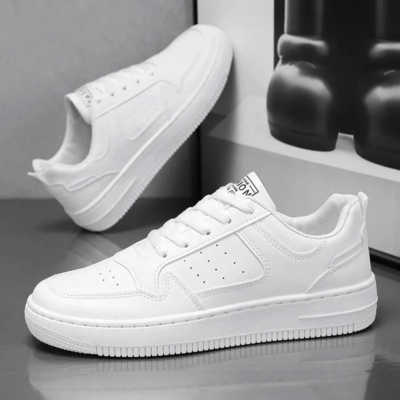 Zapatos de hombre Explosion, suela gruesa de cuero, pequeños zapatos blancos, zapatos de moda para hombre con zapatos de tabla de moda, zapatos casuales de calle
