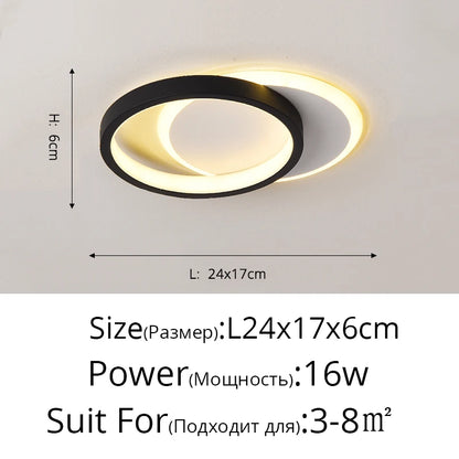 Lámpara de techo LED moderna minimalista para balcón, pasillo, porche, canal, estilo nórdico, para guardarropa
