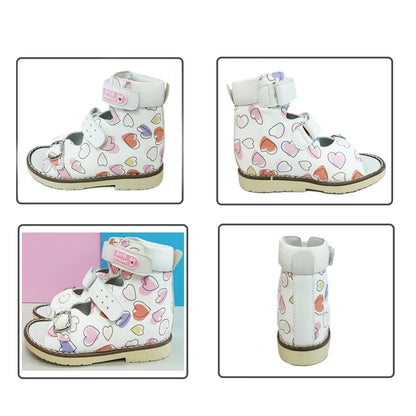 Sandalias de cuero para niños, zapatos de verano para niñas y niños pequeños, calzado ortopédico de pie plano de 2 a 8 años