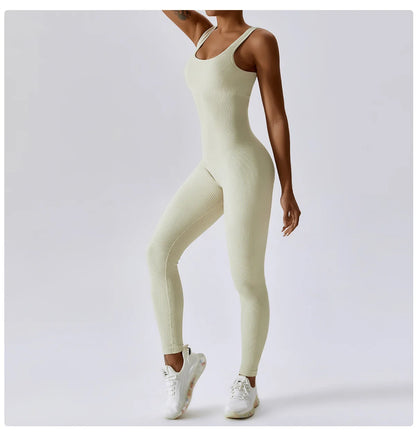 Traje de yoga de una pieza sin costuras de primavera, conjunto de entrenamiento de fitness para danza y tonificación abdominal, mono elástico, ropa deportiva de gimnasio con efecto push up