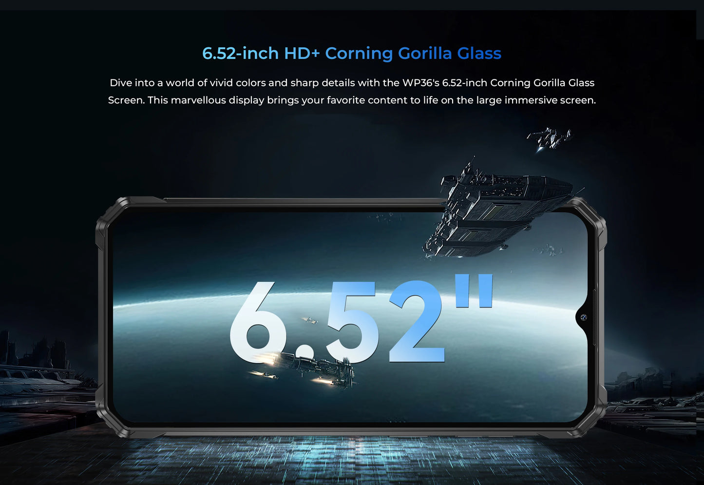 [Estreno mundial] Smartphone resistente Oukitel WP36, batería de 10600 mAh, pantalla HD+ de 6,52", 16 GB de almacenamiento interno, 128 GB de almacenamiento interno, sistema operativo Android 13, cámara de 13 MP