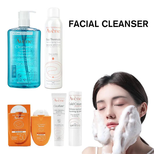 Set de cuidado de la piel Limpiador facial Limpiador de limpieza profunda Elimina la suciedad del rostro Crema blanqueadora Limpieza del rostro Cuidado hidratante de la piel