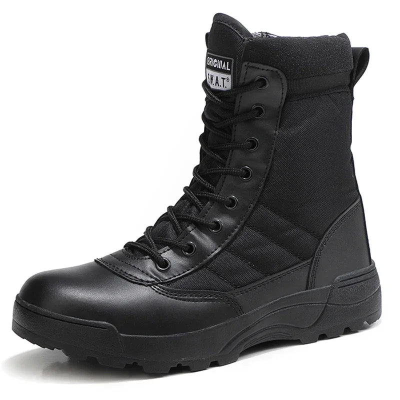 Botas de combate para hombre, botines tácticos de caña alta (tallas 36-46), calzado de seguridad para trabajo, botas de motociclista.