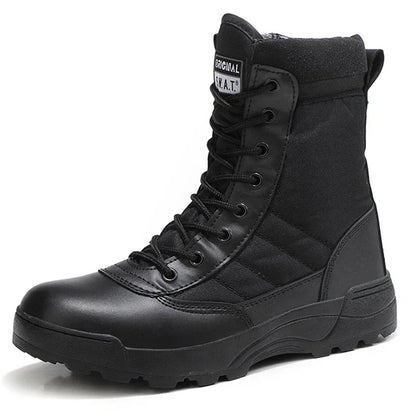 Botas de combate para hombre, botines tácticos de caña alta (tallas 36-46), calzado de seguridad para trabajo, botas de motociclista.