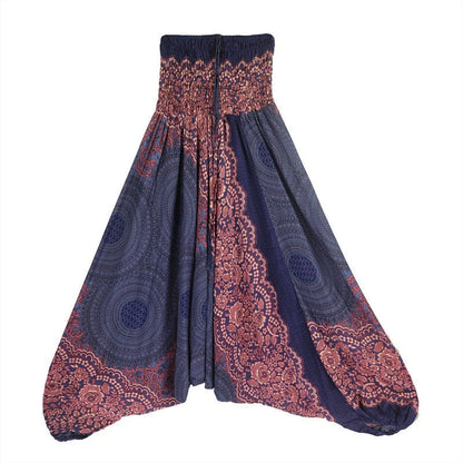 Bohemian Pants Women Pantalones Mujer Hippie High Waist Rayon Harem Baggy Boho Yoga Beach Wear Pour Femme Calca Feminina Printed