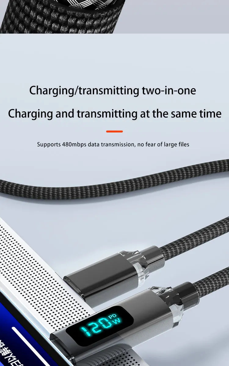 Cable USB tipo C JINMUXI PD de 120 W a USB C de 6 A, cargador de carga rápida para OPPO, Realme, Huawei Poco, Samsung, iPhone 15, cable de pantalla 16