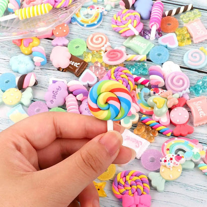 30 accesorios de bricolaje aleatorios, accesorios para el cabello, decoraciones con pegatinas universales, bricolaje hecho a mano, accesorios de ropa DIY