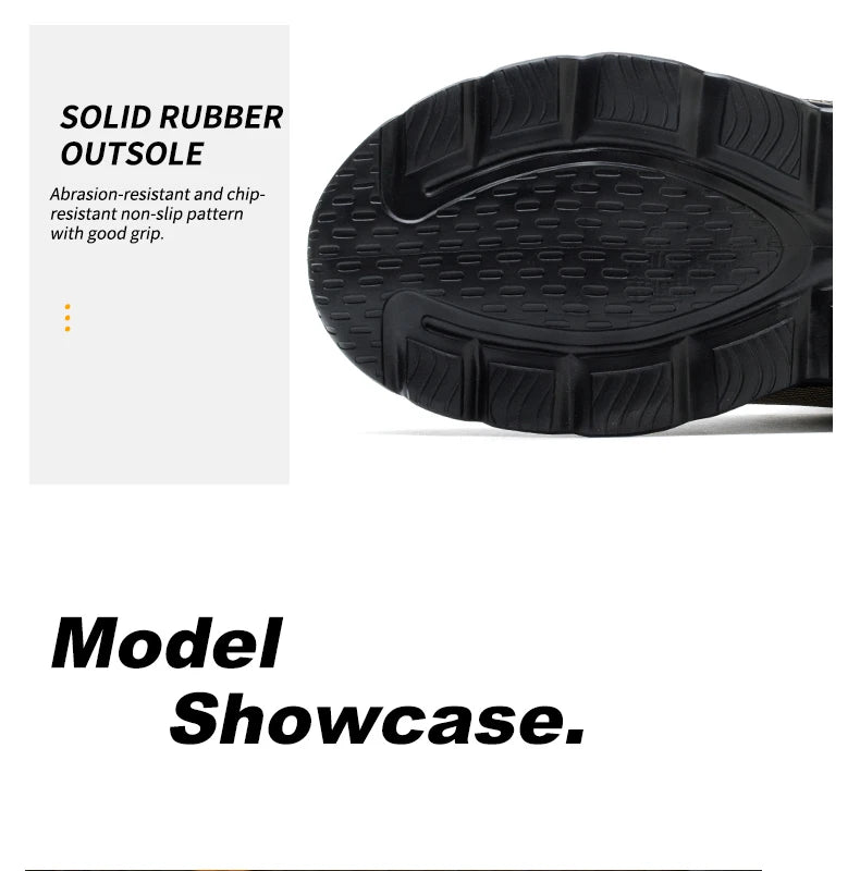 Zapatillas de trabajo con puntera de acero, zapatos de seguridad para hombre, calzado de trabajo nuevo a prueba de perforaciones, botas indestructibles, calzado de seguridad ligero.