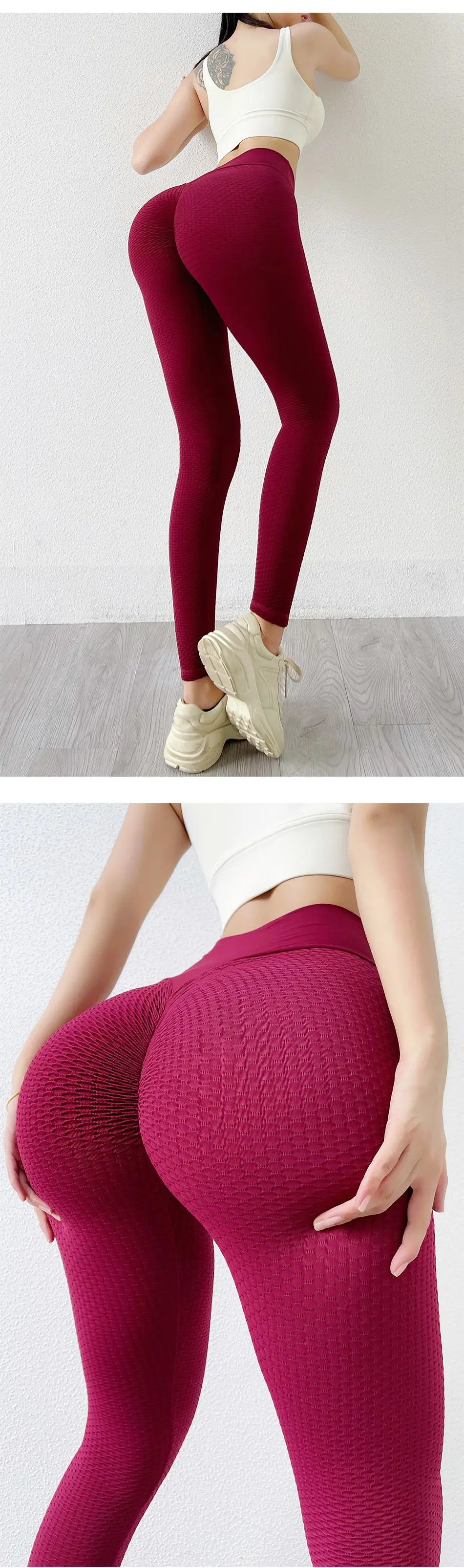 Leggings de yoga push up, efecto trasero fruncido, sin costuras, ropa deportiva, fitness, pantalones de yoga para mujer, colores brillantes, cintura alta, mallas de entrenamiento, pantalones deportivos.