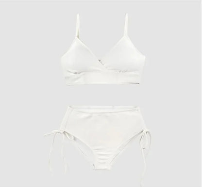 Conjunto de bikini de nailon de moda, multicolor, sexy, para mujer, estilo coreano, diseño independiente, recién llegado 2025