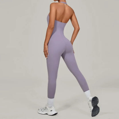 Nuevo Body de Yoga Sexy para Mujer, Mono Deportivo de una Pieza, Sin Mangas, Espalda Abierta, Conjunto de Yoga de Secado Rápido, Ropa Deportiva para Entrenamiento y Yoga.