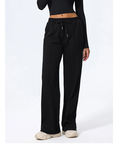 Pantalones deportivos Hearuisavy para mujer, corte recto, con cordón ajustable, bolsillos, para gimnasio, deportes, uso casual, actividades al aire libre, correr, entrenamiento, yoga, pantalones largos.