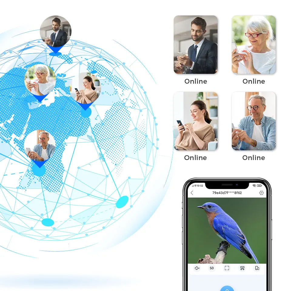 Cámara para comedero de pájaros 4MP 2K HD, captura de vídeo de aves, WiFi, alimentación solar, visión nocturna, observación de aves, alertas instantáneas