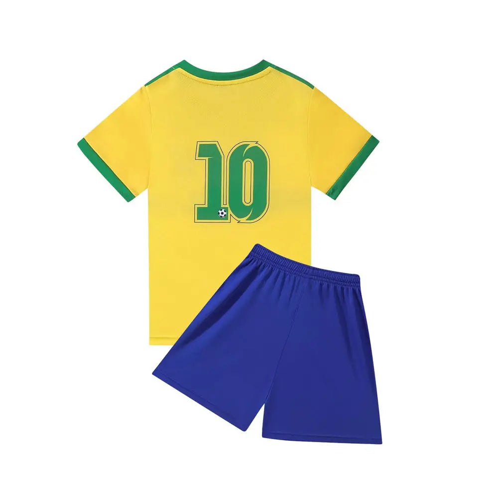 Ropa para niños, niño y niña, camiseta de aficionados brasileños, ropa de entrenamiento, juegos, camiseta de fútbol, equipo deportivo para hombres y niños, camisetas y pantalones cortos